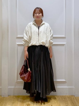「アイテム（ブルゾン）」を使った、yumeminさん（レディース・162cm・30代）の秋コーディネート