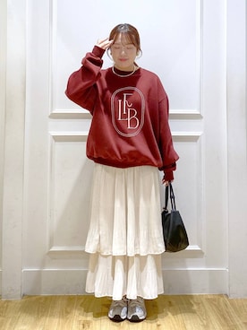 「A part by（アパートバイ）のアイテム（スウェット）」を使った、yumeminさん（レディース・162cm）の秋コーディネート