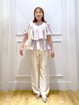 「アイテム（シャツ/ブラウス）」を使った、yumeminさん（レディース・162cm・30代）の夏コーディネート
