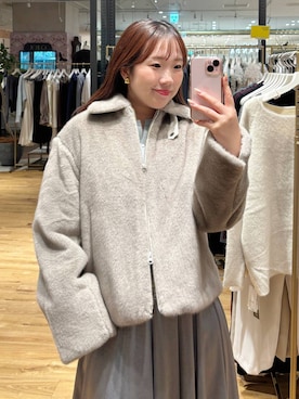 「A part by（アパートバイ）のアイテム（その他アウター）」を使った、yumeminさん（レディース・162cm）の秋コーディネート