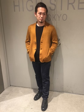 「ノーカラージャケット」｜ippeiさん（メンズ・162cm）の秋コーディネート