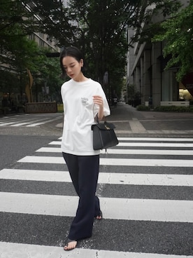 「CEL ANSWER（シーイーエルアンサー）のアイテム（トップス）」を使った、ARISAさん（レディース・157cm）の秋コーディネート