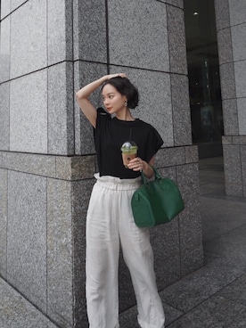 「ANT（アント）のアイテム（パンツ）」を使った、ARISAさん（レディース・157cm）の夏コーディネート