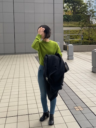 caban（キャバン）の「□ウールカシミヤインレイ クルーネックプル 