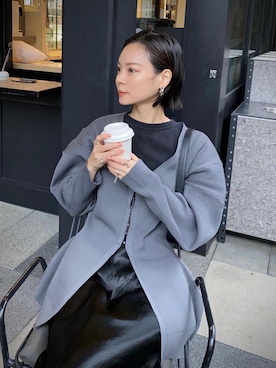 「CEL ANSWER（シーイーエルアンサー）のアイテム（トップス）」を使った、ARISAさん（レディース・157cm）の秋コーディネート