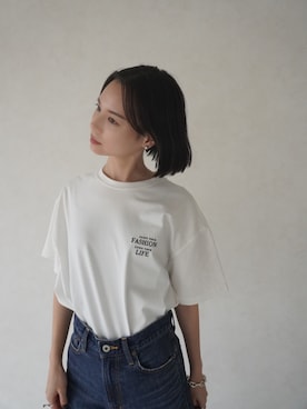 「CEL ANSWER（シーイーエルアンサー）のアイテム（トップス）」を使った、ARISAさん（レディース・157cm）の夏コーディネート