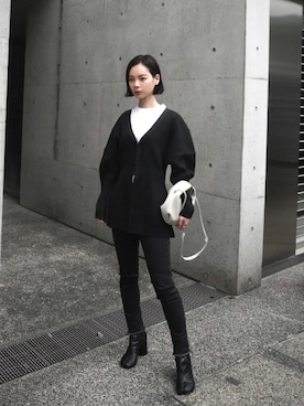 「CEL ANSWER（シーイーエルアンサー）のアイテム（トップス）」を使った、ARISAさん（レディース・157cm）の秋コーディネート