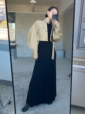 「CEL ANSWER（シーイーエルアンサー）のアイテム（ジャケット/アウター）」を使った、ARISAさん（レディース・157cm）の秋コーディネート