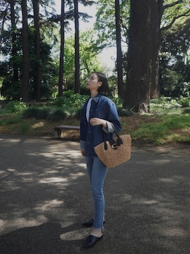 「デニムonデニム」｜ARISAさん（レディース・157cm）の春コーディネート