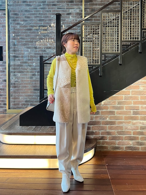 LOVELESS ベスト ジレ ブロッキングファーコンビベスト