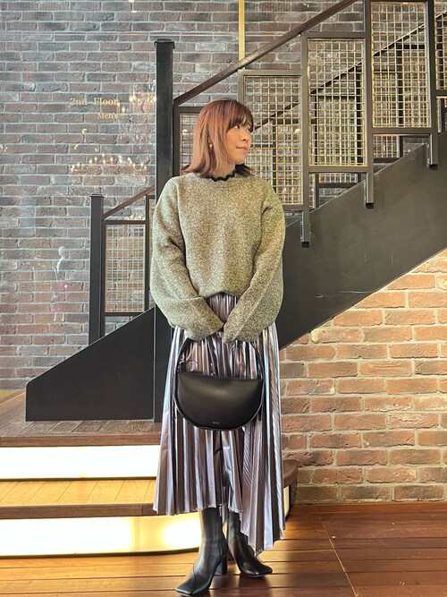 LOVELESSラブレス★シャイニーアシンメトリープリーツスカート LOVELESS スカート シャイニーアシンメトリープリーツスカート