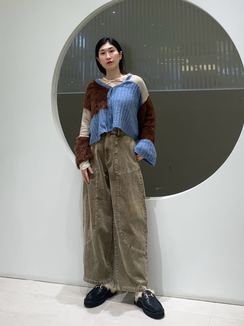 パッチワークニットカーディガン（カーディガン/ボレロ）｜KBF