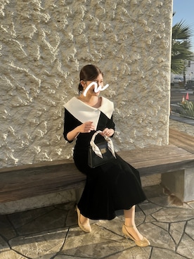 「アイテム（ドレス）」を使った、ずんさん（レディース・161cm）の冬コーディネート