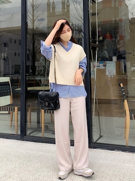 「chocomee（チョコミー）のアイテム」を使った、ずんさん（レディース・161cm）の春コーディネート