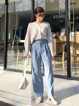 「DHOLIC（ディーホリック）のアイテム（カーディガン/ボレロ）」を使った、ずんさん（レディース・161cm）の冬コーディネート