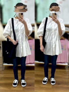 「ZOZO（ゾゾ）のスキニーデニムパンツ［WOMEN］（デニムパンツ）」を使った、Yマンさん（レディース・162cm）の夏コーディネート