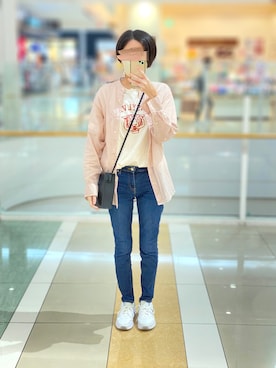 「ZOZO（ゾゾ）のスキニーデニムパンツ［WOMEN］（デニムパンツ）」を使った、Yマンさん（レディース・162cm）の夏コーディネート