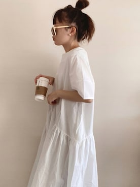 「スターバックス」｜ Chankanaさん（レディース・160cm）の夏コーディネート