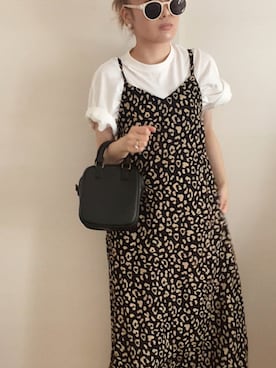 「Adoon plain（アドーンプレーン）のアイテム（ワンピース/ドレス）」を使った、 Chankanaさん（レディース・160cm）の夏コーディネート