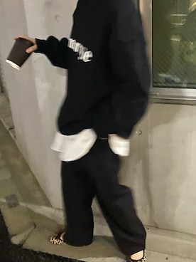 「ストリート女子」｜「アイテム（スウェット）」を使った、 Chankanaさん（レディース・160cm）の秋コーディネート