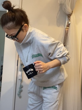 「ストリート女子」｜「アイテム（スウェットパンツ）」を使った、 Chankanaさん（レディース・161cm）の冬コーディネート