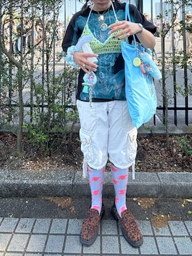 「Handmade（ハンドメイド）のアイテム（トップス）」を使った、makさん（レディース・155cm）の春コーディネート