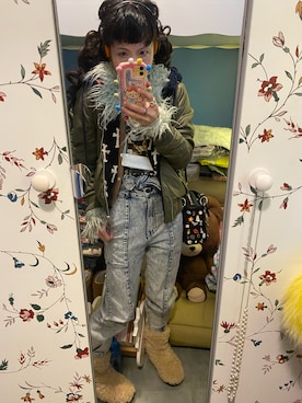 「JOYRICH」｜Y🐻N🎸さん（レディース・153cm）の冬コーディネート