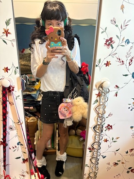 「アイテム（イヤリング）」を使った、Y🐻N🎸さん（レディース・153cm）の秋コーディネート