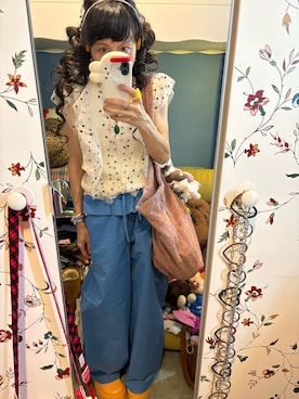 「topのアイテム（その他トップス）」を使った、Y🐻N🎸さん（レディース・153cm）の夏コーディネート
