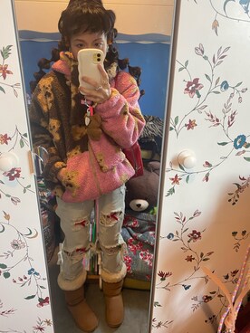 「ZARA KIDS」｜「アイテム（ダッフルコート）」を使った、Y🐻N🎸さん（レディース・153cm）の冬コーディネート
