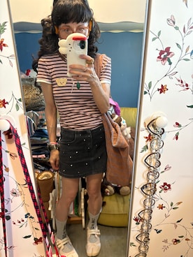 「アイテム（ビーチサンダル）」を使った、Y🐻N🎸さん（レディース・153cm）の夏コーディネート