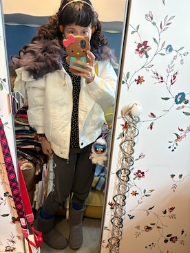 「H&M（エイチ・アンド・エム）のアイテム（トップス）」を使った、Y🐻N🎸さん（レディース・153cm）の冬コーディネート