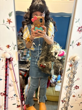 「Mardi Mercredi（マルディメクルディ）のアイテム」を使った、Y🐻N🎸さん（レディース・153cm）の春コーディネート