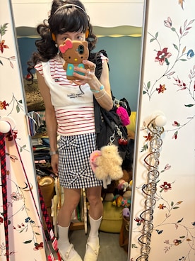 「アイテム（キーホルダー）」を使った、Y🐻N🎸さん（レディース・153cm）の秋コーディネート