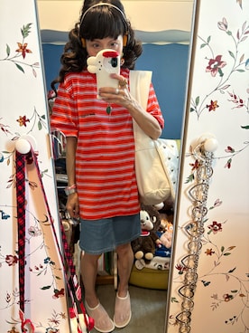 「アイテム（イヤリング）」を使った、Y🐻N🎸さん（レディース・153cm）の夏コーディネート