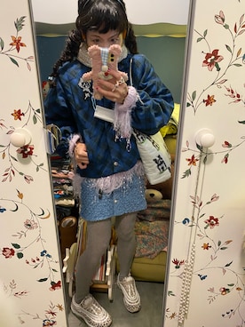 「アイテム（ブローチ/コサージュ）」を使った、Y🐻N🎸さん（レディース・153cm）の冬コーディネート