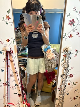 「ZARA KIDSのアイテム（パンツ）」を使った、Y🐻N🎸さん（レディース・153cm）の秋コーディネート