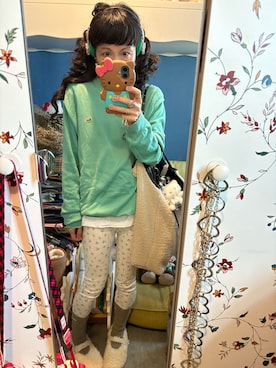 「アイテム（イヤリング）」を使った、Y🐻N🎸さん（レディース・153cm）の秋コーディネート