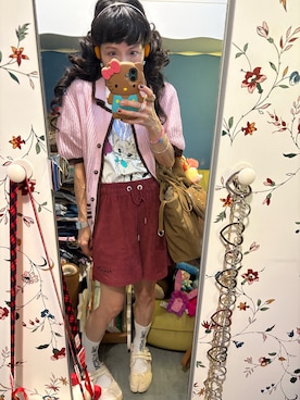 「アイテム（ビーチサンダル）」を使った、Y🐻N🎸さん（レディース・153cm）の秋コーディネート