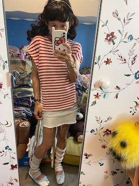 「PLZPROJECT（プリーズプロジェクト）のアイテム」を使った、Y🐻N🎸さん（レディース・153cm）の夏コーディネート