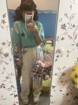 「PLZPROJECT（プリーズプロジェクト）のアイテム」を使った、Y🐻N🎸さん（レディース・153cm）の夏コーディネート