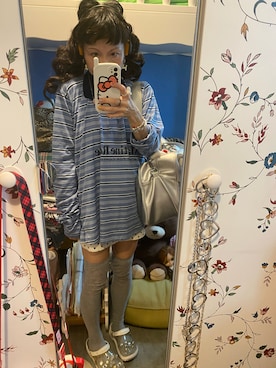 「MARTINE ROSE（マーティンローズ）のアイテム」を使った、Y🐻N🎸さん（レディース・153cm）の春コーディネート