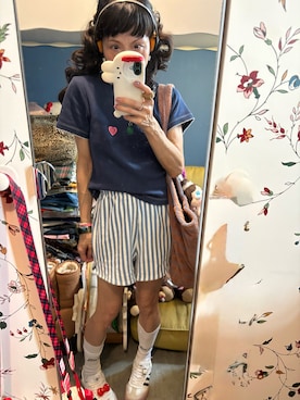 「アイテム（イヤリング）」を使った、Y🐻N🎸さん（レディース・153cm）の夏コーディネート