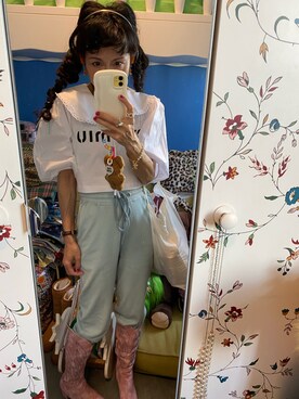 「STYLENANDA（スタイルナンダ）のアイテム（その他パンツ）」を使った、Y🐻N🎸さん（レディース・153cm）の秋コーディネート