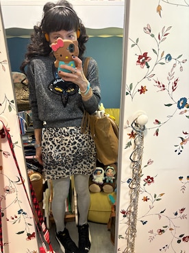 「アイテム（イヤリング）」を使った、Y🐻N🎸さん（レディース・153cm）の秋コーディネート