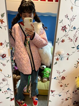 「no brand（ノーブランド）のアイテム（ノーカラーコート）」を使った、Y🐻N🎸さん（レディース・153cm）の冬コーディネート