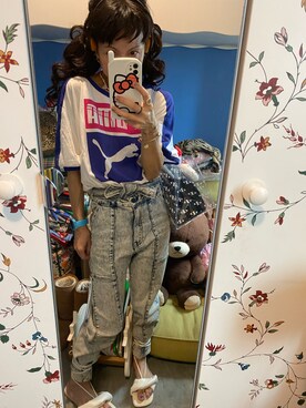 「PLZPROJECT（プリーズプロジェクト）のアイテム」を使った、Y🐻N🎸さん（レディース・153cm）の夏コーディネート