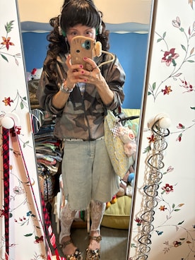「ZARA（ザラ）のアイテム（Tシャツ/カットソー、ホワイト系）」を使った、Y🐻N🎸さん（レディース・153cm）の春コーディネート