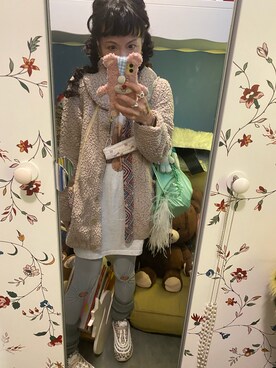 「STYLENANDA（スタイルナンダ）のアイテム（Tシャツ/カットソー）」を使った、Y🐻N🎸さん（レディース・153cm）の冬コーディネート