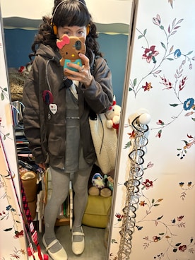 「アイテム（つなぎ/オールインワン）」を使った、Y🐻N🎸さん（レディース・153cm）の秋コーディネート